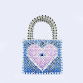 Sac à perles Fengshen Fairy Color Value Blue Heart Shaped Color Matching Shining Large Capacity Handmade Hand Carrying Love